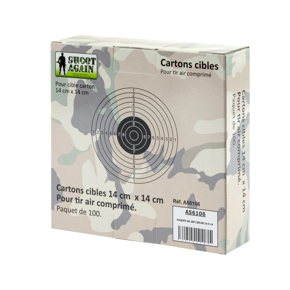 100 Cibles Cartonnées 14x14 Cm 4 100 Cibles Cartonnées 14x14 Cm – Image 2