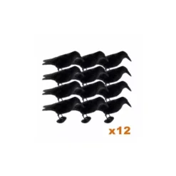 Formes De Corbeau Floquée Sur Patte X12